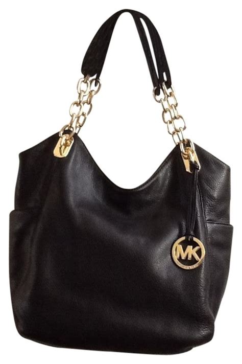 michael michael kors fulton lg shoulder tote black|fulton leather shoulder bag.